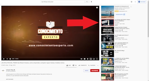 etiquetas de video relacionados youtube