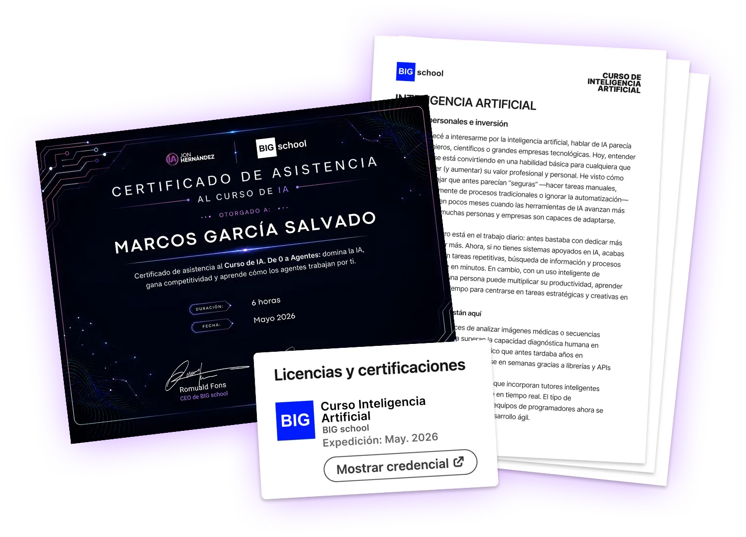 Mockup Certificado IA