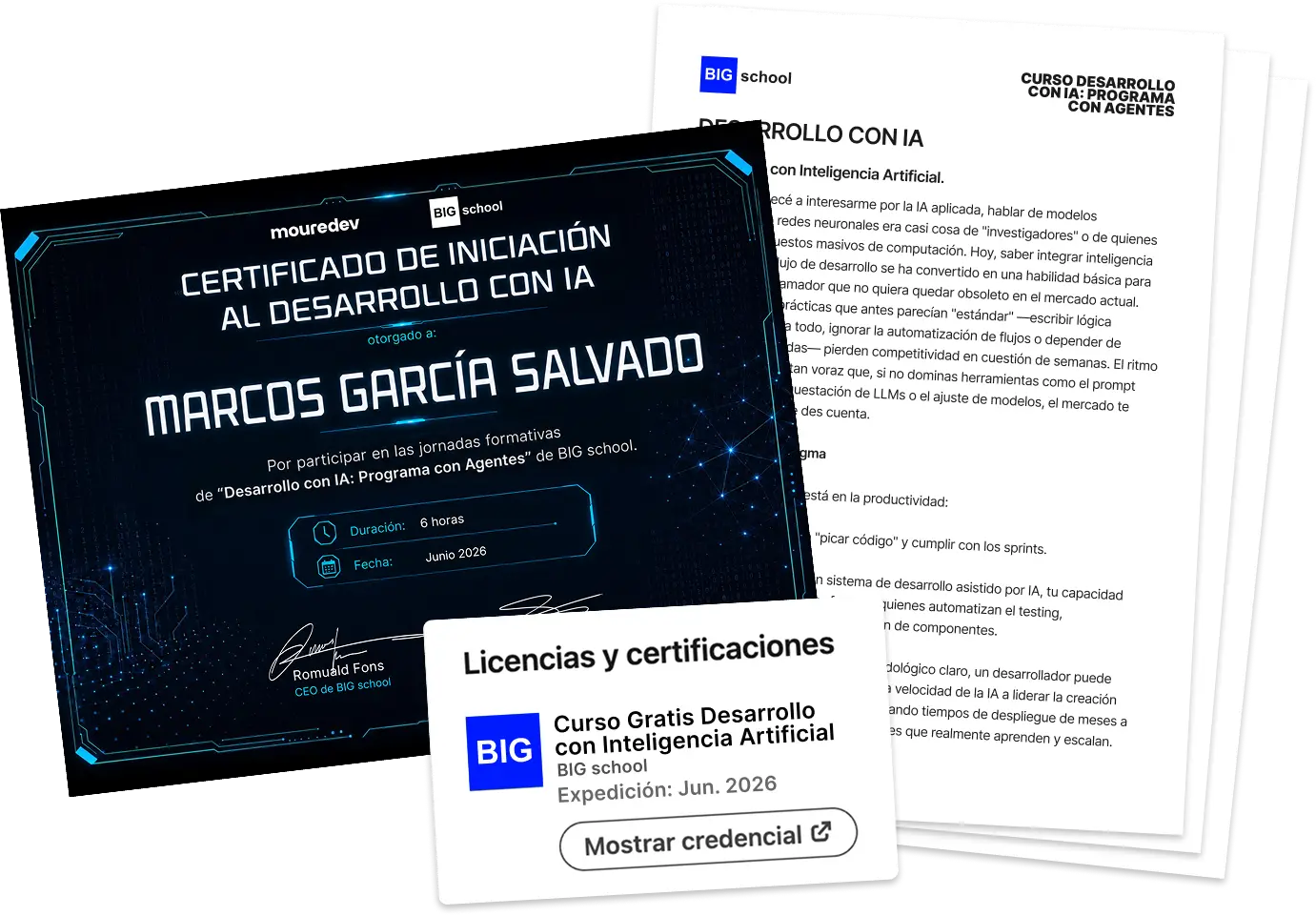 Curso de Desarrollo con IA con Agentes eg 8 Certificado MDEV