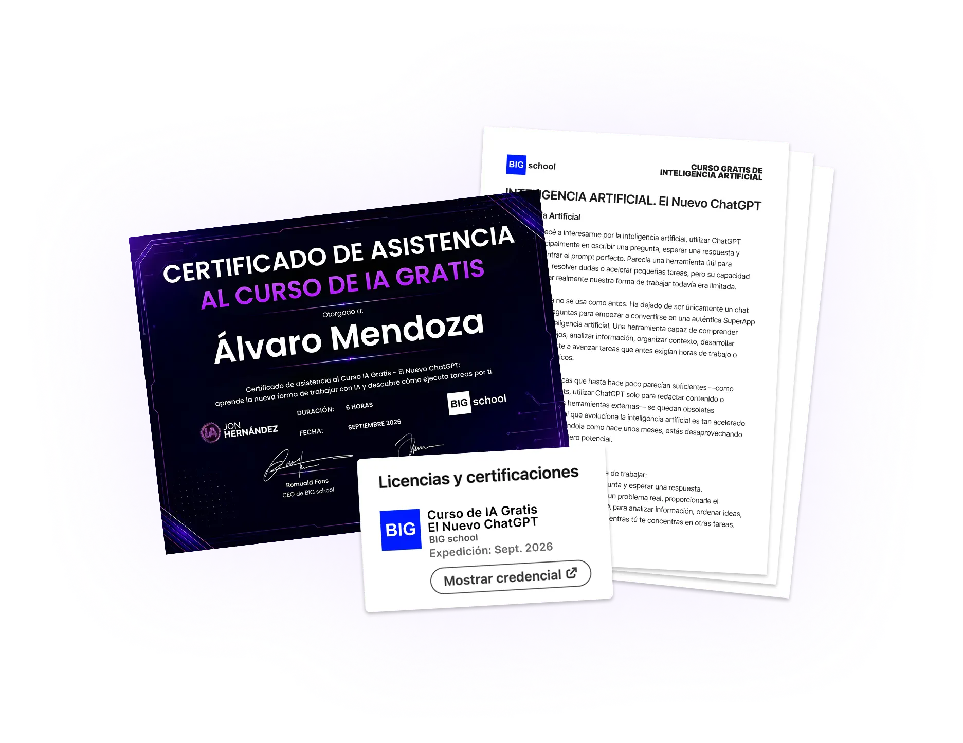 Curso IA Agentes a BBDD 15 mockup certificado